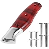 Garneck Mango de Cuchillo de Cocina Ergonómico Rojo Nº 3 Antideslizante con Remaches, Repuesto para Cortador Chef, Accesorio Resistente para Uso Doméstico y Profesional, 12,5 X 3,3 X 2