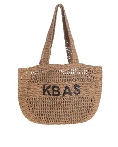 Kbas - Bolso de hombro fibra natural, para mujer