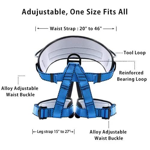 X XBEN Rock Climbing Harnss, Half Body Climb Harness, Safe Belts Guide