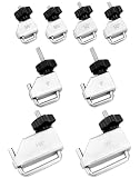 QWORK Fluid Line Clamp kit, 8-Piece Vacuum Line Pipe Pinch Off Clamps, Vacuum Radiator Fuel Line Clamps, 4 Sizes (3/8', 1/2', 1', 1-3/4')
