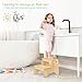 Forbena Wooden Bathroom Step Stool for Toddlers, Heavy Duty Kids 2 Step Stool for Bathroom Sink Kitchen Counter, Bamboo Wood Non-Slip Baby Children Potty Stepping Stool Seat with Handles for Toilet