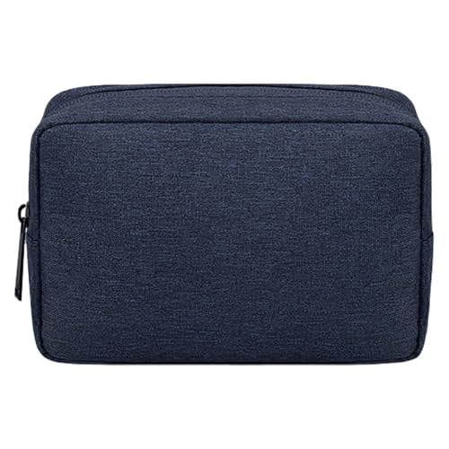 FineGood ガジェットポーチ 周辺小物 収納ケース 薄型トラベル 出張 便利 収納 充電器 ケーブル USB ハブなどの 保護ケース 小物入れポーチ 出張/旅行用 防水（ネイビーブルー）