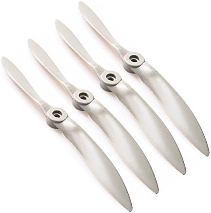RAYCorp Genuine Gemfan 9050 (9x5) Glow Propellers 4 CCW Pieces - Grey - Glass Fiber Nylon 9-inch Planes & Fixed-Wing Aircraft Props Battery Strap