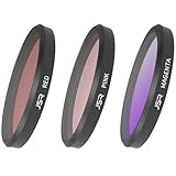 Honbobo Tauchgehäuse Tauchfilter für Insta360 GO Ultra, Pink/Rot/Violett Unterwasser Filter Objektiv Schutz Zubehör für Insta360 GO Ultra Wasserdichtes Gehäuse (3PCS)