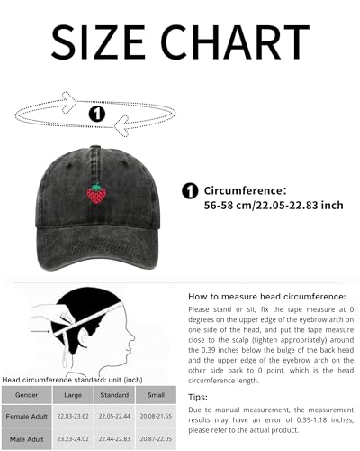 Gorra de béisbol bordada fresa unisex algodón ajustable miniatura 6