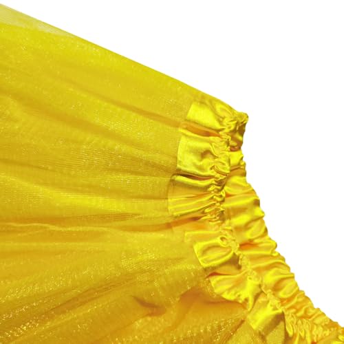 Women's 5-Layer Tulle Tutu Skirt, Adult Dance Ballet Tulle Dress,Teens Halloween Cosplay Running Tutu