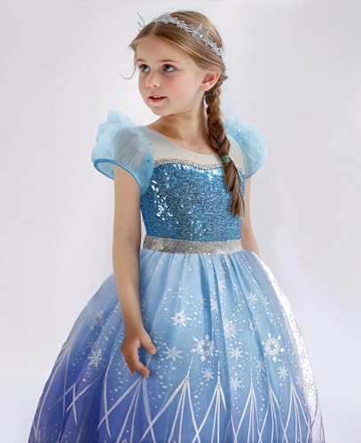 Vestido de princesa con luces LED RGB de 8-9 años miniatura 2