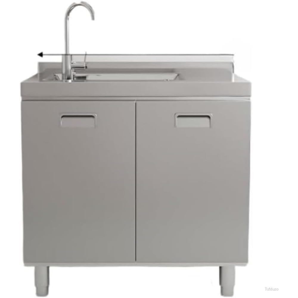 Amazon｜MumuElf 201/304ステンレス製 キッチンキャビネット 組立不要 