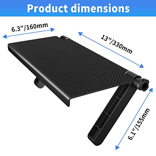 13-Inch Wide Platform Adjustable Tv Top Shelf, Screen Top Shelf Mount, Monitor Top Of Tv Shelf Mounting Bracket For Streaming Devices, Cable Box, Router And Home Decor Tv Top Storage Bracket- Black #TOP4