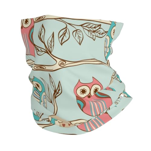 TZTTZT Polainas de cuello de búho dibujadas a mano para hombres y mujeres, bufanda para la cabeza, máscara facial, pasamontañas, bandana