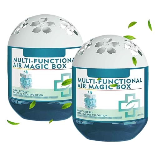 2PCS Air Magic Box Indoor Air Purification Dust Removal Magic Box Multi-Functional Air Magic Box Fresh Air for Home Bathroom Bedroom Office Pet Areas
