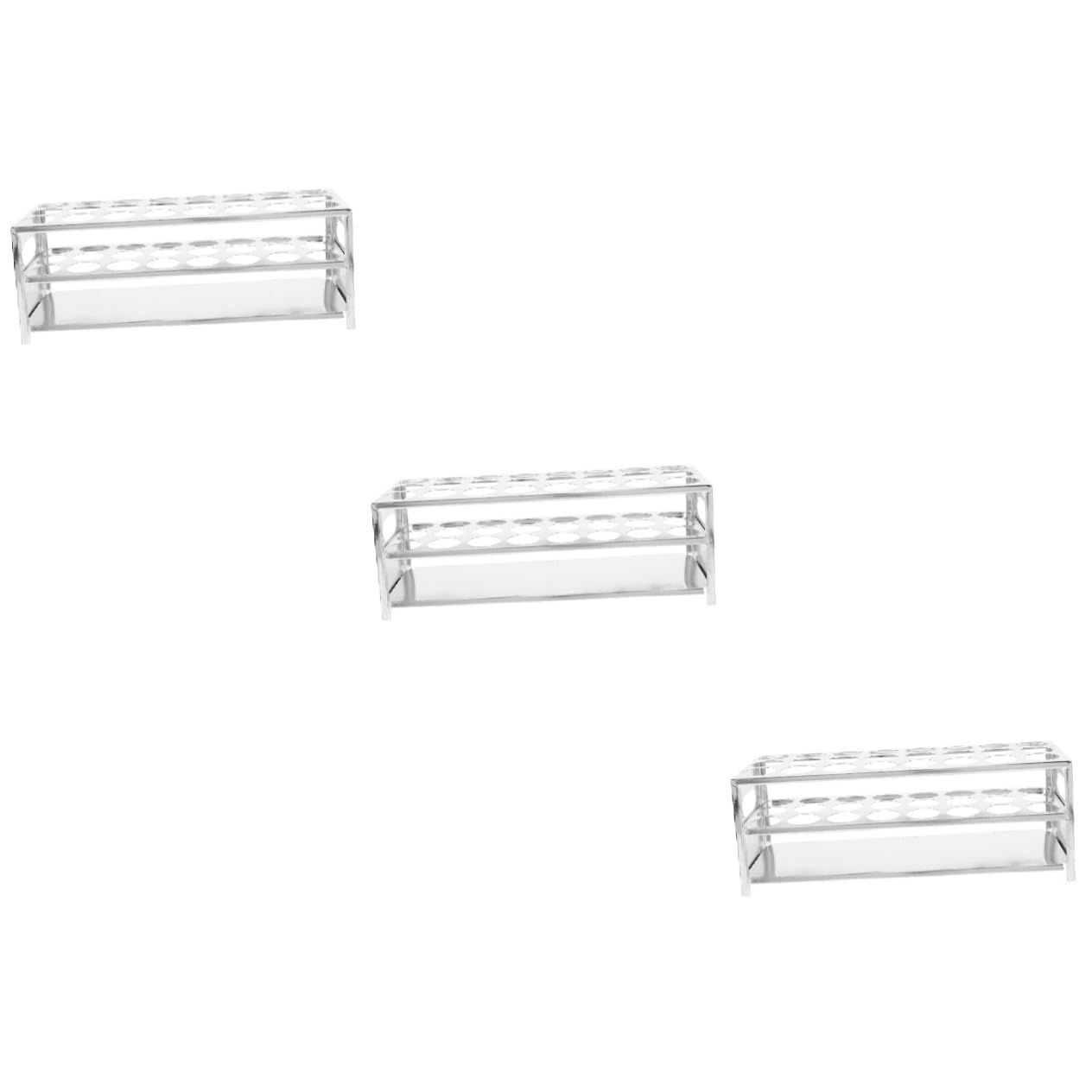 SOLUSTRE 3stücke Laboratory Test Tube Rack Mit Fächern Stabiler Für Reagenzgläser Geeignet Für Optimal Für Chemielabore Und Effiziente Probenlagerung