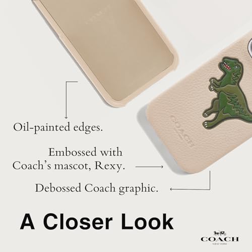 Coach Canvas Slim Wrap iPhone 14 Pro Case - Compatible with MagSafe - Ivory Rexy by Coach - Image 5