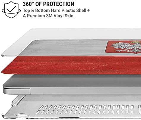 Skinit Case + Skin Compatible with MacBook Air 13in M1 (2021) Originally Designed Poland Flag Distressed Design