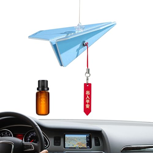 カーアロマディフューザー、自動車用芳香剤 - 紙飛行機モデリング自動車装飾品車芳香剤,紙飛行機モデリング香水ペンダント アロマセラピーペンダント 家族、友人、同僚用