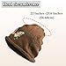 Women's Beanie Hat Double Layered Thick Stacked Hat Butterfly Knitted Lazy Style Hip Hop Street Style Retro Fashion Winter (US, Numeric, 6 7/8, 7 1/2, Brown)