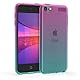 kwmobile Hülle kompatibel mit Apple iPod Touch 6G / 7G (6. und 7.Generation) - Silikon Backcover Schutzhülle - Cover Case Zwei Farben Pink Blau Transparent