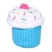 ZippyPaws - Cupcake Stuffed Plush Dog Toy with Two Squeakers - Blue