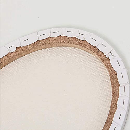 Oval Shaped White Blank Painting Canvas Wooden Framed Artist Pre-Stretched Canvas Panel Plain Small Canvas Crafts Boards For Students Artists Painting, Acrylic Pouring, Oil Paint & Wet Art Media #TOP4