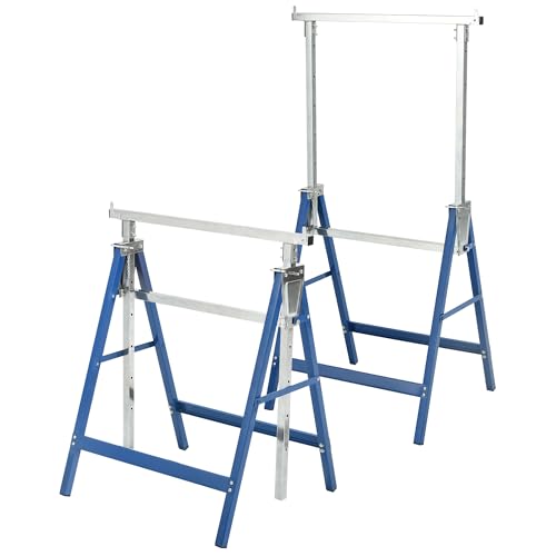 YITAHOME Saw Horses 2 Pack, Folding Saw Horse 2x4 Brackets, 6 Speed Adjustable Legs, Heavy Duty Sawhorse for Woodworking, Carpenters, Contractors 2x4 Sawhorse-Original