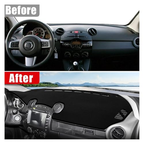 Alfombrillas de salpicadero para Mazda 2 2007-2014 protectoras antideslizantes 3
