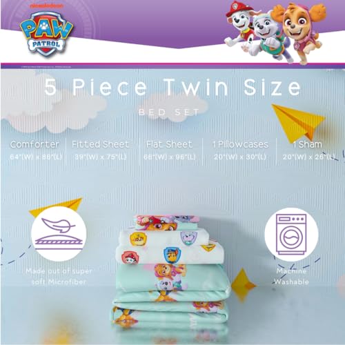 image for Franco Paw Patrol Girl Skye Kids Bedding Super Soft & Cozy Reverisble 