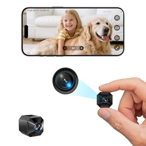 CKKYBB Mini Kamera 4K HD WLAN Kamera - Live Übertragung Handy APP Für WiFi Camera Indoor mit Akku Sicherheitskamera mit Bewegungsmelder/Nachtsich SD/Cloud-Speicher, Ideal für Haus & Haustiere