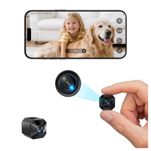 CKKYBB Mini Kamera 4K HD WLAN Kamera - Live Übertragung Handy APP Für WiFi Camera Indoor mit Akku Sicherheitskamera mit Bewegungsmelder/Nachtsich SD/Cloud-Speicher, Ideal für Haus & Haustiere