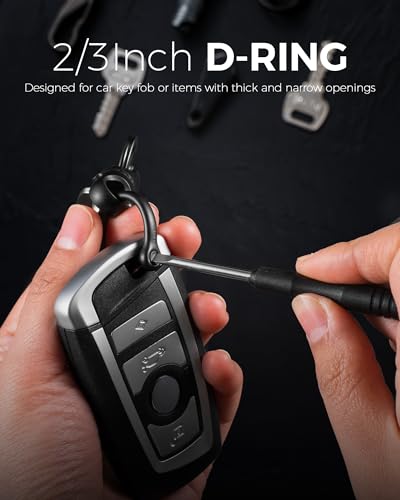 Image of FEGVE Quick Release Magnetic Keychain, Detachable Magnet Key Chain Holder | Lightweight Rustproof, Double Pin Anti-lost Lock, Tangle-free 360 Swivel, for Car Home Keys Valet Daily Carry