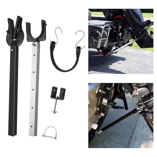 Économiseur de tableau arrière réglable pour moteurs hors-bord jusqu'à 100 ch - Support de tête composite en aluminium robuste de 58,4 à 89,9 cm - Extension galvanisée résistante à la rouille pour