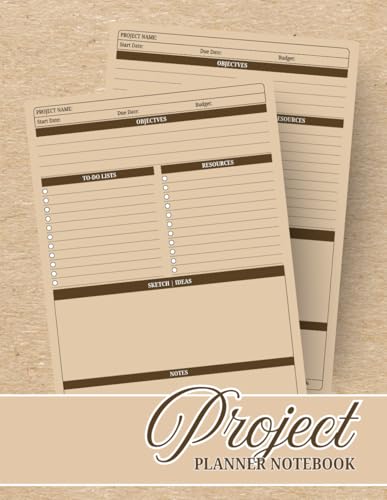 Notebook project planner avec pages de suivi d'objectifs et planification par étapes - 2