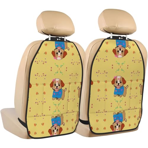Lot de 2 housses auto universelles chiens de dessin animé pour SUV