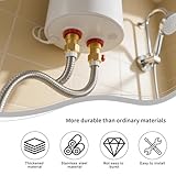 Flexible Hose Tap Connectors 40CM 304 Stainless Steel Braided Connector Hose M10 x 1/2" BSP for Kitchen Sink Bathroom Basin Monobloc Mixer Taps Toilet Hot Cold Water Supply - Image 4