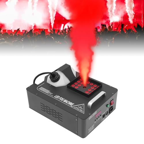 Máquina de humo para escenario de 1500 W, 10000 CFM, con control remoto inalámbrico, tanque de aceite de 0,53 gal, 24 luces LED, para Halloween y Navidad miniatura 4