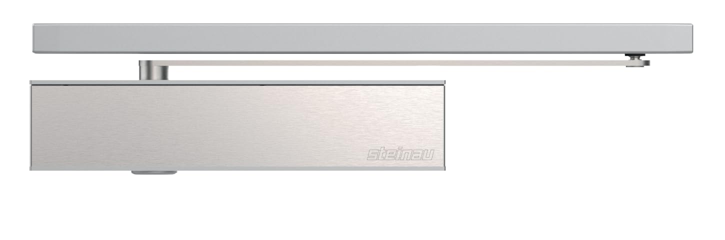 Oben-Türschließer TS 62 - Barrierefrei - Edelstahl - Schließkraftgröße 2-5 - Elegantes Design und leicht Öffnungskomfort (Montage auf der Bandgegenseite)