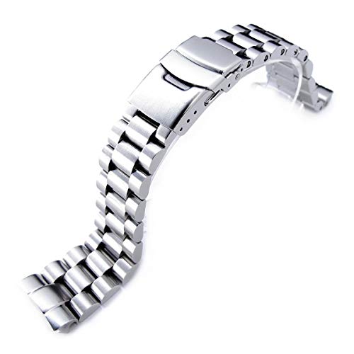 Bracelet de montre 22 mm argenté pour Seiko Turtle SRP777 et SRPA21 en acier classique