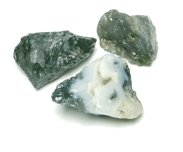 Natural Healing Crytal Agate Moss Raw Rough Stones. Weight : 200 Grams ...
