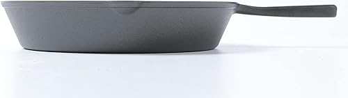 Miniatura 5 de HAWOK Sartén de hierro fundido de 10 pulgadas para freír cocinar hornear en inducción de gas eléctrico y en horno..