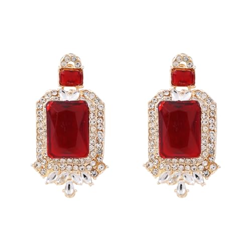 Image of I Jewels Gold Plated Stylish Design Crystal Diamond Necklace & Earrings Jewellery Set for Women