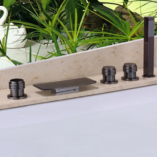 Mitigeur cascade pour baignoire 5 trous Orb MOCHAMIK bain-douche noir