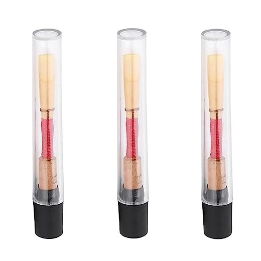 TUOREN 3Pcs Oboe Reed Medium Soft Oboe Reeds Handmade Oboe Reed for Beginners Wind Instrument Parts with Transparent Plastic Storage Box (Red)