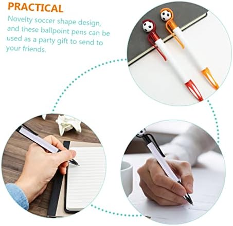 NUOBESTY 30 parça futbol tükenmez kalem, öğrenciler için, geri çekilebilir roller kalem ve yazı gereçleri, ofis ve okul için - Görsel 3