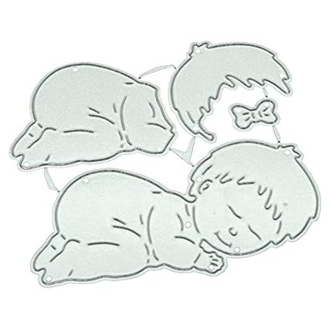 BYFRI Sleeping Baby Metal Cutting Dies Craft Stamps Die Cut Embossing Card Making Stencil Frame Cover