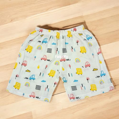 Image of Fabrify Organic Muslin Cotton Baby Top and Bottom Set, Sleepsuit Night Dress, Infant Toddler Clothing