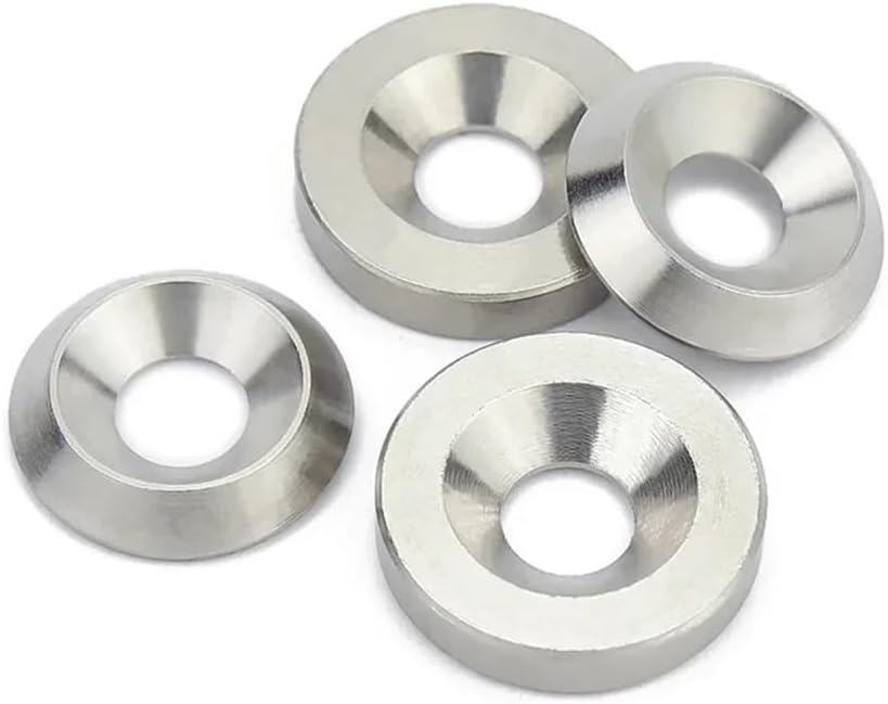 2/10/20pcs M3 M4 M5 M6 M8 M10 Concave and Convex Conical Washers 304 Stainless Steel Taper Washer Solid Countersunk Head Flat Joint Washing Machines Hardware(CONE M5x18x3.5 10Pcs)