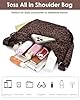 Micmores Crossbody Bag Damen Kunstvelours Leopardenmuster Umhängetasche Damen Halbmond Schultertasche mit verstellbarer Schultergurt, Stylische Handtasche Hobo Moon Bag (Kaffeebraun) #2