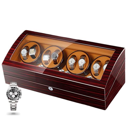Cargador de relojes automáticos 8+9 XXL con caja de madera y cerradura