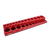 ABN Magnetic Socket Organizer Tray – SAE Standard 3/8in Socket Holder Magnetic Tool Organizer 26...