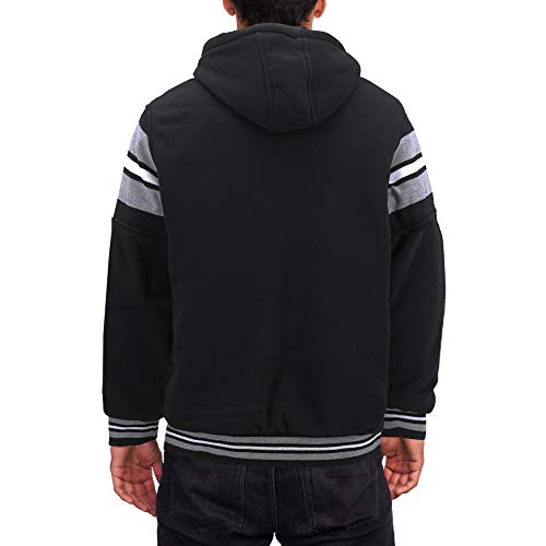 vkwear Men's Athletic Los Angeles Varsity Sherpa Fleece Lined LA Zip Up Hoodie Jacket2