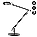 Produktbild DeMarkt 631036501 Tischleuchte Industrial Schreibtischlampe Metallgestell Matt Lampenschirm Acryl Schwarz Gelenkarm 6W LED 4000K 500 Lm